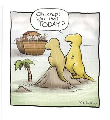 Procrastination-Dinosaurs-Noahs-Ark-cartoon